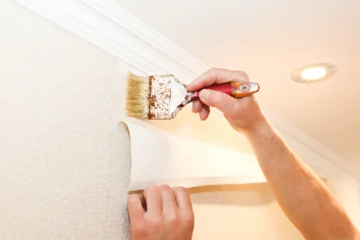 Pose de papier peint à Jeurre — revêtements muraux et toiles de verre